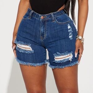 Distressed Bermuda Shorts